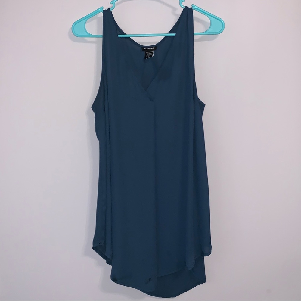 Torrid | Dark Teal Pleated Top